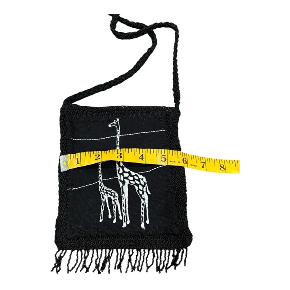 NWOT Black Crossbody Bag with Giraffe Design - Picture 2 of 9